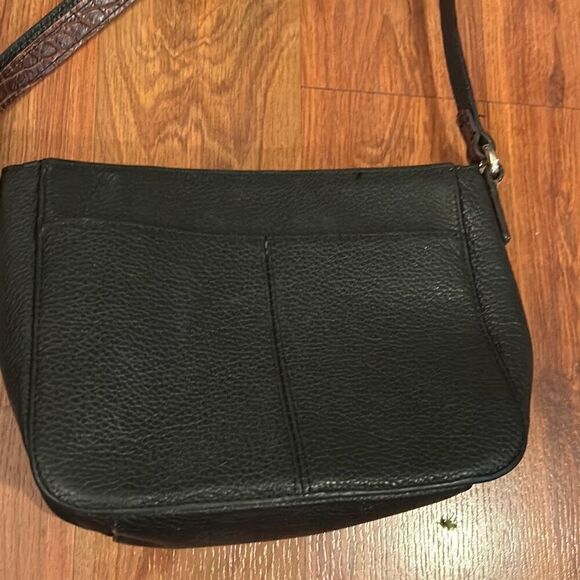 Brighton Croc brown black leather Crossbody wallet bag - Picture 6 of 11